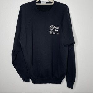 DEVILS BEDSTEAD RANCH OUTFITTERS BLACK CREWNECK SWEATSHIRT SZ XXL